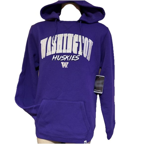NEW Washington Huskies Colosseum Athletics Purple Hoodie Sweatshirt Men's L - Picture 1 of 11